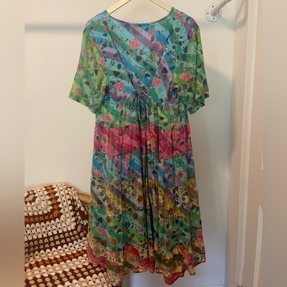 Vintage 60’s Styled By Saybury Floral Patchwork Tiered Day Dress - Picture 8 of 12